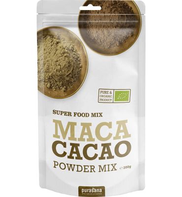 Purasana Maca & cacao poedermix/melange poudre vegan bio (200g) 200g