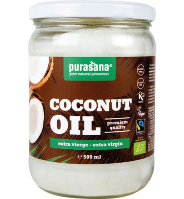 Purasana Kokosolie extra virgin/huile de coco vegan bio (500ml) 500ml