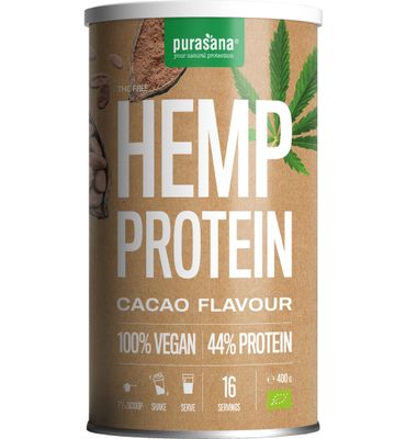 Purasana Vegan proteine hennep/chanvre - cacao bio (400g) 400g