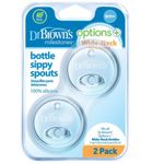 Dr Brown's Options+ sippy spout brede halsfles (2st) 2st thumb