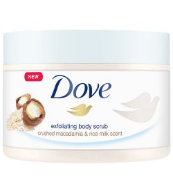 Dove Dove Shower scrub macadamia en rice milk (225ml)