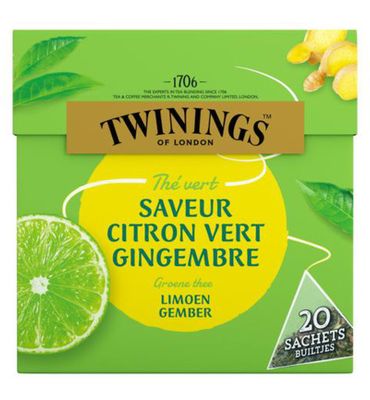 Twinings Groene thee limoen gember (20st) 20st