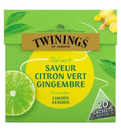 Twinings Twinings Groene thee limoen gember (20st)