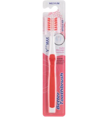 Better Toothbrush Tandenborstel regular medium roze (1st) 1st