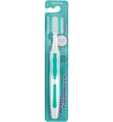 Better Toothbrush Tandenborstel premium medium groen (1st) 1st
