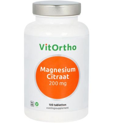 VitOrtho Magnesium citraat 200 mg (100tb) 100tb