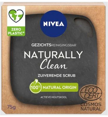 Nivea Naturally clean zuiverende scrub (75g) 75g