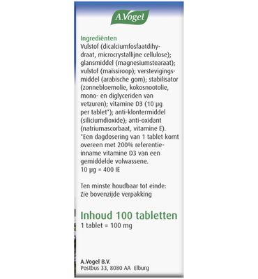 A.Vogel Vitamine D3 10ug (100tb) 100tb
