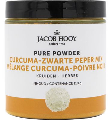 Jacob Hooy Pure powder curcuma zwarte peper (110g) 110g