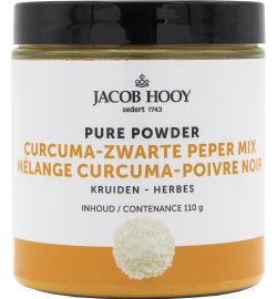 Jacob Hooy Jacob Hooy Pure powder curcuma zwarte peper (110g)