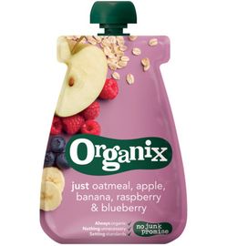 Organix Organix Just oatmeal apple banana raspberry blueberry 6-36 (100G)