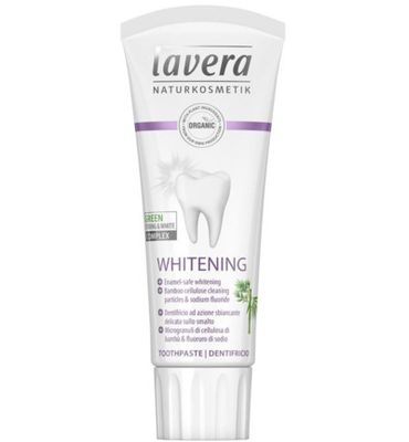 Lavera Tandpasta/toothpaste whitening bio EN-IT (75ml) 75ml