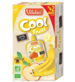 Vitabio Vitabio Coolfruit appel-banaan 90 gram bio (12x90g)