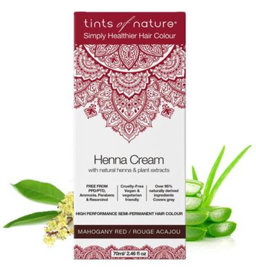 Tints Of Nature Henna cream mahogany red semi permanent (70ml) 70ml