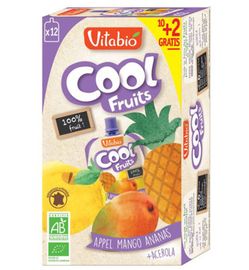 Vitabio Vitabio Coolfruit appel mango ananas 90 gram bio (12x90g)