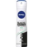 Nivea Deodorant spray invisible black & white fresh (150ml) 150ml thumb