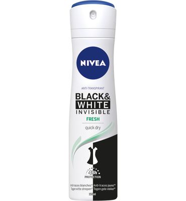 Nivea Deodorant spray invisible black & white fresh (150ml) 150ml