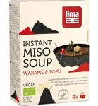 Lima Instant miso soep wakame tofu 4 x 10 gram bio (40g) 40g thumb