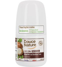 Douce Nature Douce Nature Deodorant roll on met karite sheabutter 24h bio (50ml)