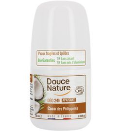 Douce Nature Douce Nature Deodorant roll on met kokos 24h bio (50ml)