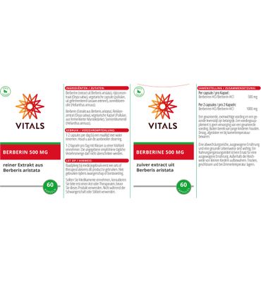 Vitals Berberine 500 mg (60ca) 60ca