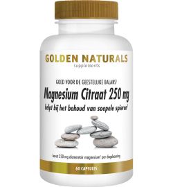 Golden Naturals Golden Naturals Magnesium citraat 250 mg (60vc)