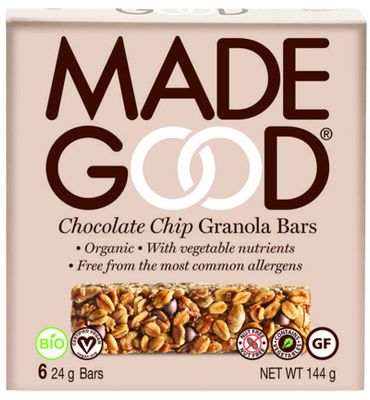 Made Good Granola bar chocolate chip 24 gram bio (6x24g) 6x24g