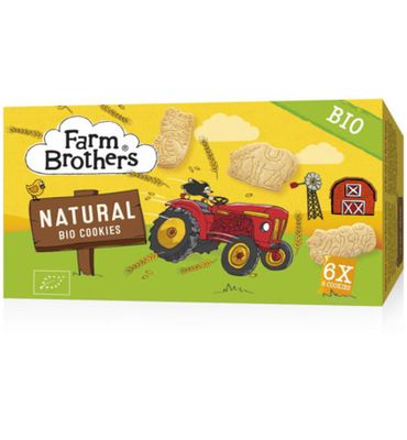 Farm Brothers Kids cookies naturel 6x uitdeelzakje bio (102g) 102g