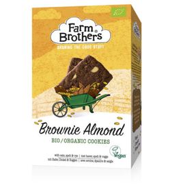 Farm Brothers Farm Brothers Brownie & almond koekjes bio & vegan (150g)