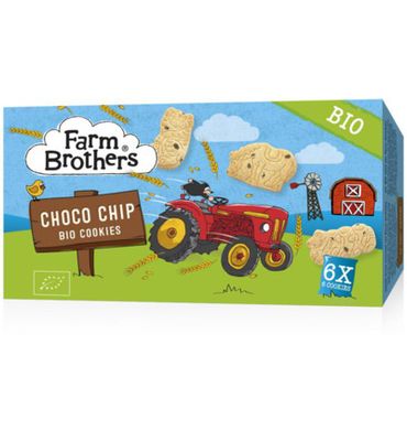 Farm Brothers Kids chocolate chip cookies 6 x uitdeelzakjes bio (102g) 102g