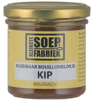 Kleinstesoepfabriek Vloeibare bouillonblokjes kip bio (150ml) 150ml