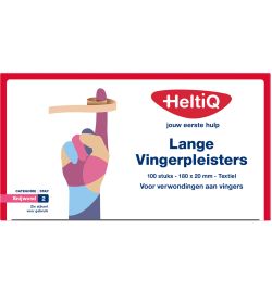 Heltiq HeltiQ Vingerpleister lang textiel 180 x 20 (100st)