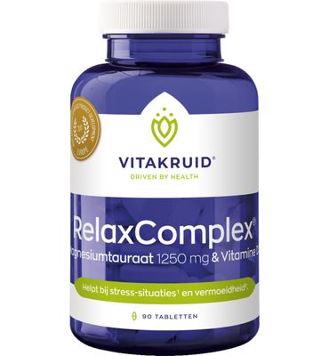 Vitakruid RelaxComplex 1250 mg magnesiumtauraat & D3 (90tb) 90tb