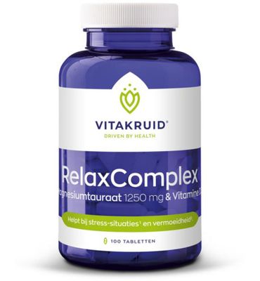 Vitakruid RelaxComplex 1250 mg magnesiumtauraat & D3 (100tb) 100tb