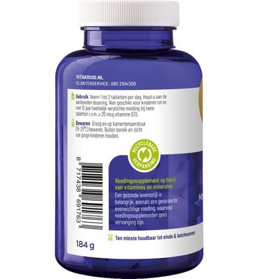 Vitakruid RelaxComplex 1250 mg magnesiumtauraat & D3 (90 tb) 90 tb