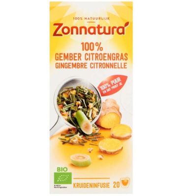 Zonnatura Gember citroengras thee bio (20st) 20st