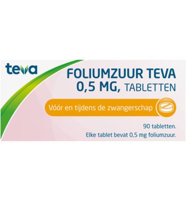 Teva Foliumzuur 0.5 mg uad (90st) 90st