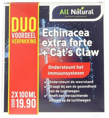 All Natural Echinacea extra forte + cats claw (200ml) 200ml
