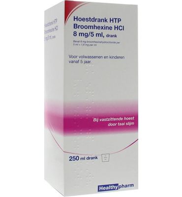 Healthypharm Broomhexine hoestdrank 8mg (250ml) 250ml