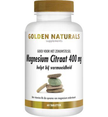 Golden Naturals Magnesium citraat 400 mg (60tb) 60tb
