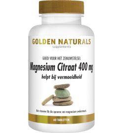 Golden Naturals Golden Naturals Magnesium citraat 400 mg (60tb)
