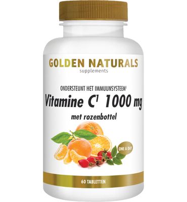 Golden Naturals Vitamine C 1000 + rozenbottel (60tb) 60tb