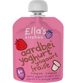 Ella's Kitchen Ella's Kitchen Aardbei yoghurt griekse stijl 6+ maanden bio (90g)