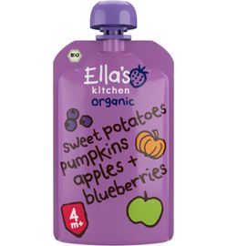 Ella's Kitchen Ella's Kitchen Sweet potato pumpkin apple blueberrry 4+ mnd bio (120g)