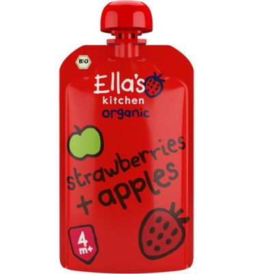 Ella's Kitchen Strawberries and apples 4+ maanden bio (120g) 120g