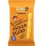 Ella's Kitchen Maize sticks carrot sweetcorn 7+ maanden bio (16g) 16g thumb