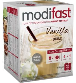 Koopjes Drogisterij Modifast Intensive milkshake vanille 8 stuks (440g) aanbieding