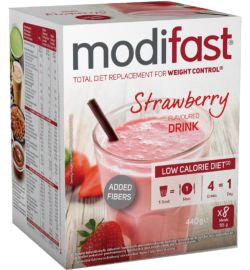 Modifast Modifast Intensive milkshake aardbei 8 zakjes (440g)
