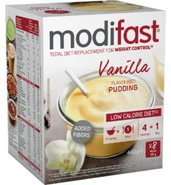 Koopjes Drogisterij Modifast Intensive pudding vanilla 8 zakjes (440g) aanbieding
