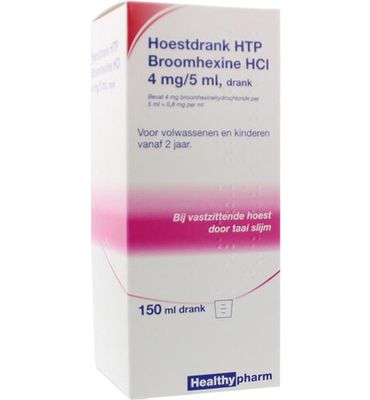 Healthypharm Hoestdrank broomhexine HCI 4mg/5ml (150ml) 150ml